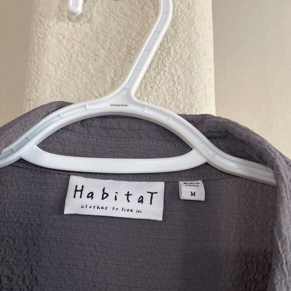 Habitat Grey tunic lagenlook crepe fabric minimalist oversized loose fit sz M - Picture 2 of 8